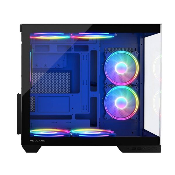 Modecom Panorama ARGB 7F Gaming Midi Tower Κουτί Υπολογιστή με 7x ΠροΕγκατεστημένα ARGB Fans και Tempered Glass , Μαύρο (T)