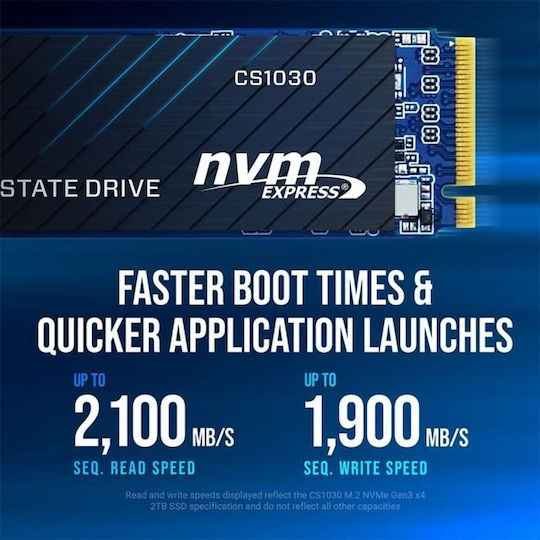 PNY CS1030 500GB NVMe M.2 PCIe 3.0 SSD (T)
