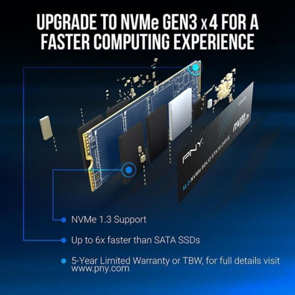PNY CS1030 500GB NVMe M.2 PCIe 3.0 SSD (T)