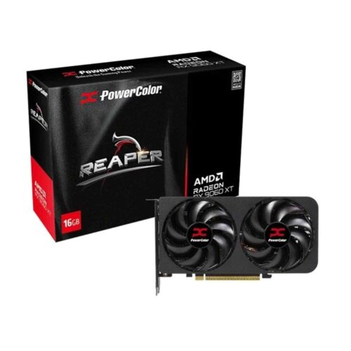 PowerColor Reaper AMD Radeon RX 9060 XT 16GB GDDR6 – Dual Fan / PCIe 5.0 / HDMI 2.1 / DP 2.1 (T)