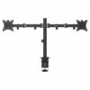 Savio UM-03 Διπλή Βάση Οθόνης Γραφείου 17″-32″ / 2x9kg / VESA 75×75 & 100×100 / Μαύρη