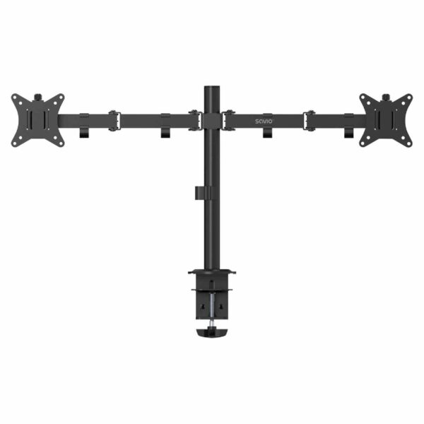 Savio UM-03 Διπλή Βάση Οθόνης Γραφείου 17″-32″ / 2x9kg / VESA 75×75 & 100×100 / Μαύρη